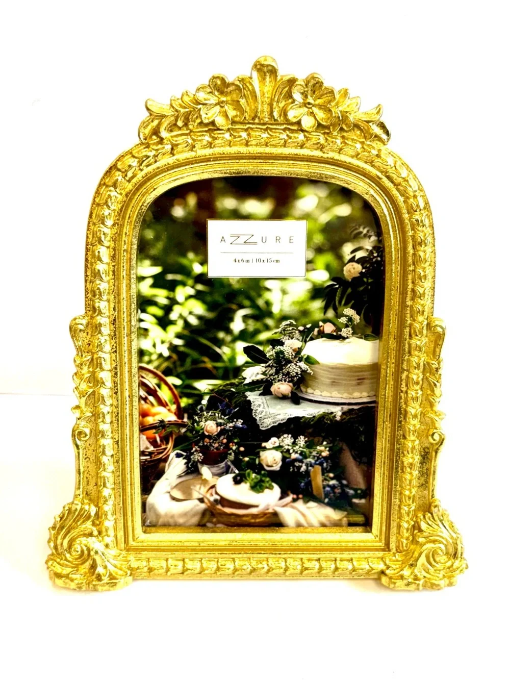 Azure 4 x 6 Picture Frame Gold Ornate Vintage Style F461031